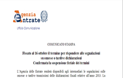 Sospensione feriale dei termini: comunicato stampa ufficiale dell'Agenzia delle Entrate