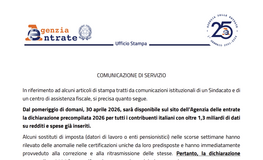 L'Agenzia delle Entrate smentisce la CGIL sul 730 precompilato