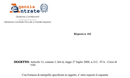 Esenzione IVA formazione solo se il corso ha scopi professionali