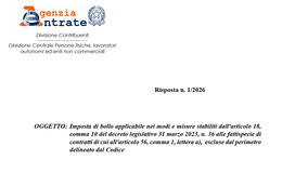 Regime forfettario del bollo esteso a tutti i contratti pubblici