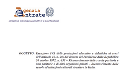 Esenzione IVA formazione e didattica: le operazioni esenti art. 10