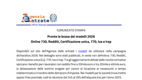 Dichiarazione dei redditi 2026: online le bozze dei modelli