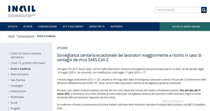 Lavoratori fragili e stato d'emergenza: sorveglianza sanitaria eccezionale fino al 31 marzo 2022