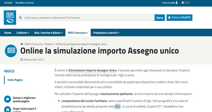 Assegno unico 2022, per il calcolo dell'importo arriva il servizio di simulazione INPS