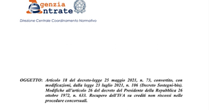 Nota di variazione IVA: le istruzioni sul recupero dei crediti nelle procedure concorsuali
