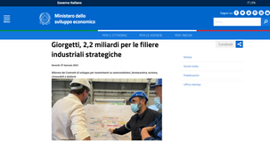 Turismo e rinnovabili, dal MISE 2,2 miliardi di euro per le filiere strategiche del PNRR
