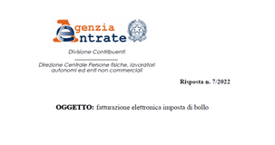 Fattura elettronica, se l'intera operazione è imponibile IVA non si paga l'imposta di bollo