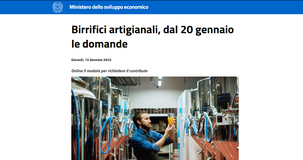 Contributi a fondo perduto per birrifici artigianali, domanda dal 20 gennaio 2022