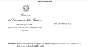 IRPEF 2022, aliquote delle addizionali regionali da aggiornare entro il 31 marzo