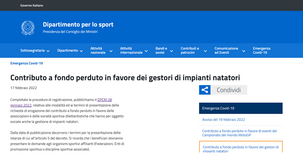 Domanda fondo perduto impianti sportivi: le istruzioni per ottenere fino a 40.000 euro