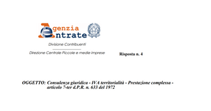 Tassazione IVA operazione complessa: in quale Stato si paga l'imposta?