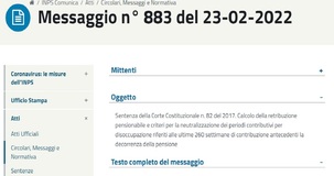 Pensioni, istruzioni INPS sulla neutralizzazione dei contributi per disoccupazione 