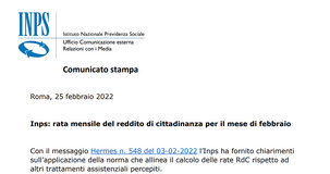 Reddito di cittadinanza, pagamento di febbraio 2022 con novità sul calcolo dell'importo 