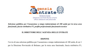 Nuove assunzioni Agenzia delle Entrate, architetti e ingegneri: domande entro l'11 aprile
