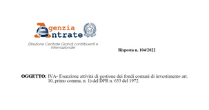Esenzione IVA fondo comune di investimento: quando è prevista per le attività di gestione?