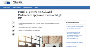 Parità di genere: più donne nei cda entro il 2026, anche per migliorare l'occupazione femminile in UE 