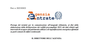 Comunicazione amministratore di condominio: proroga al 7 aprile 2022 per le ristrutturazioni 2021