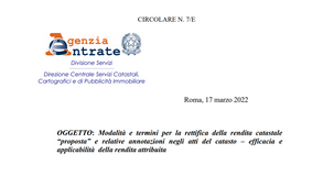 Catasto, i chiarimenti delle Entrate su scadenza e applicazione della rettifica della rendita catastale proposta