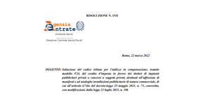 Bonus manifesti pubblicitari: il codice tributo per l'utilizzo in compensazione 