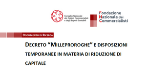 Decreto Milleproroghe e riduzione del capitale, l'approfondimento dei commercialisti