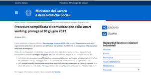 Comunicazione smart working semplificata fino al 30 giugno 2022 con la proroga dell'ultimo DL Covid 