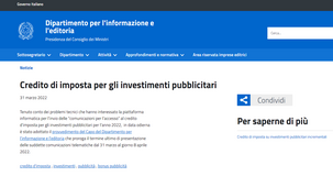 Proroga per il bonus pubblicità 2022: il blocco dei servizi online rinvia la scadenza all'8 aprile
