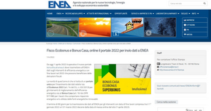 Ecobonus e bonus casa 2022: online il nuovo portale per l'invio dei dati all'ENEA