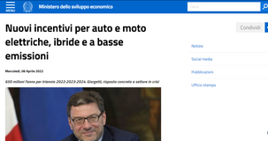 Incentivi auto e moto elettriche e ibride 2022: dopo il decreto Bollette, firmato il dpcm 