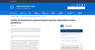 Bonus sport per le sponsorizzazioni 2021, scadenza delle domande al 5 giugno e nuova piattaforma online