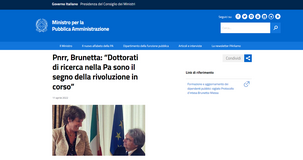 PNRR, 1.000 borse di studio per dottorati di ricerca nella Pubblica Amministrazione
