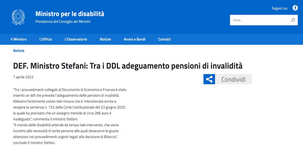 Pensione di invalidità, nel DEF 2022 un disegno di legge per adeguare l'importo