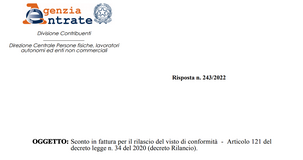 Sconto in fattura per il visto di conformità, tassato il compenso per i costi di cessione del credito