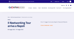 NEET Working Tour, è il lavoro che incontra i giovani: appuntamento a Napoli il 6 e il 7 maggio 