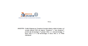 Bonus energia elettrica per le imprese: regole su utilizzo e cessione dei crediti nella circolare delle Entrate