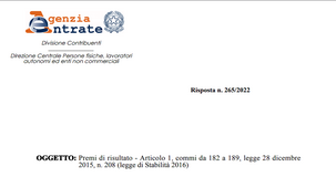 Premi di risultato: il regolamento aziendale non basta per la detassazione