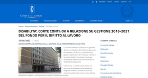 Fondo per il diritto al lavoro disabili: per la Corte dei Conti servono interventi sulla gestione 