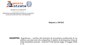 Superbonus, per la prevalenza residenziale conta la situazione dopo i lavori 