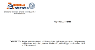 Super ammortamento, per il bene distrutto l'agevolazione fiscale si blocca