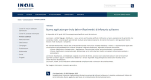 Infortunio sul lavoro: dall'INAIL le istruzioni sul nuovo servizio per l'invio dei certificati medici