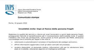Invalidità civile, INPS: pagamenti più veloci e meno burocrazia