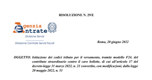 Contributo caro bollette, i codici tributo e le FAQ delle Entrate in vista della scadenza del pagamento