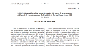 Superbonus, per la proroga non basta pagare il 30 per cento dei lavori entro il 30 settembre 2022
