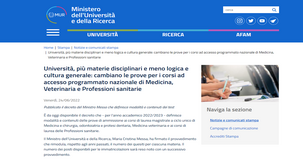 Test medicina 2022: cambia la prova d'ingresso, meno cultura generale e più materie disciplinari