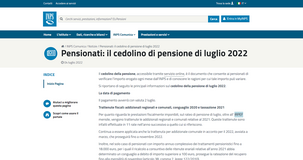 Cedolino pensione luglio 2022: disponibile sul portale INPS la panoramica sugli importi