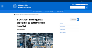 Blockchain e intelligenza artificiale, in arrivo gli incentivi del MISE: 45 milioni per imprese ed enti di ricerca