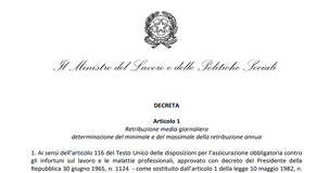 Infortunio sul lavoro e malattie professionali, rendite INAIL più alte dal 1° luglio 2022