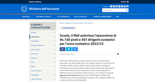 Assunzioni docenti: circa 95 mila posti per il 2022/23, ma mancano aspiranti nelle graduatorie
