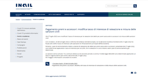 Premi INAIL 2022: aggiornati i tassi di interesse per il pagamento a rate e la misura delle sanzioni civili