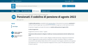 Cedolino pensione INPS agosto 2022: in evidenza i primi conguagli del Modello 730 