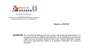 Bonus prima casa e comunione dei beni: l'acquisto preclude un nuovo accesso a entrambi i coniugi